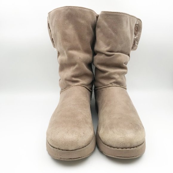 SKECHERS Keepsakes 2.0 Upland Natural Suede Fur Lined Winter Boots Womens 11 - Picture 2 of 14